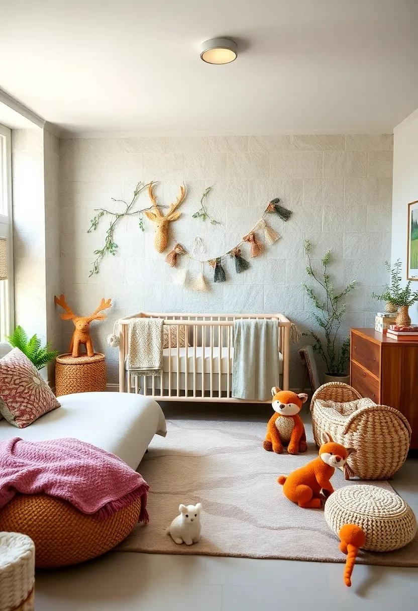 Woodland Wonders: Incorporate plush forest animals like deer, ⁤foxes, and rabbits into the nursery ⁢decor for a charming ⁣woodland vibe