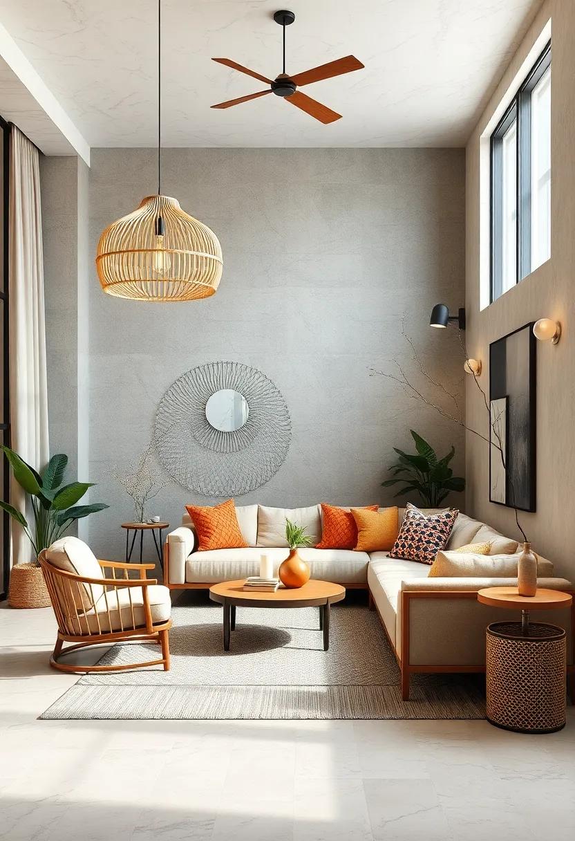 Choose light⁤ fixtures made from natural ⁢materials like wood or rattan for​ a touch of organic appeal in your decor
