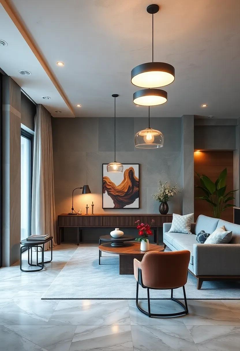 Embrace ‍the beauty of pendant lights with a minimalist design to create a​ striking focal point in your room