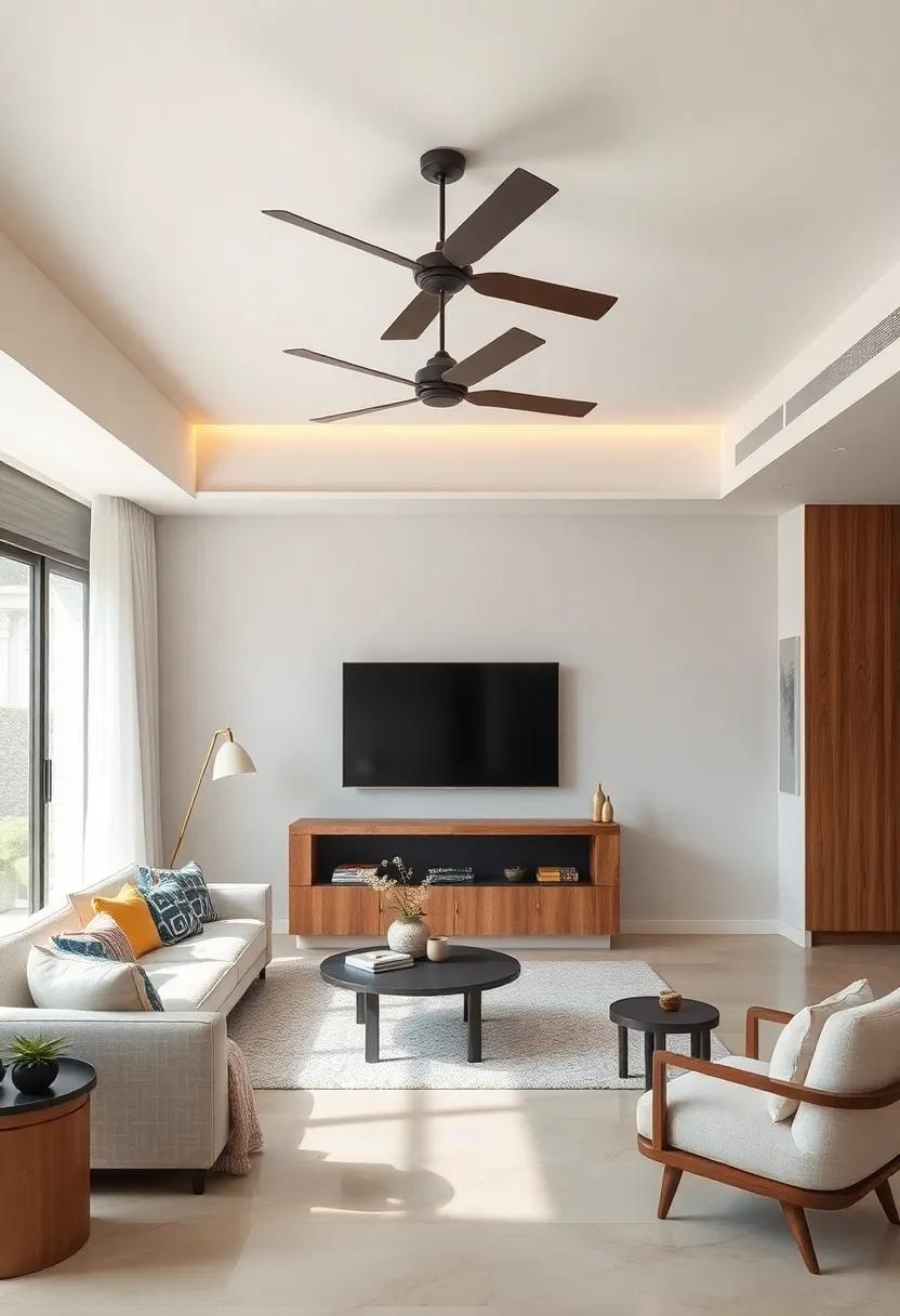 Transform a⁣ simple ceiling fan into a stylish statement piece with⁢ neutral tones and streamlined designs