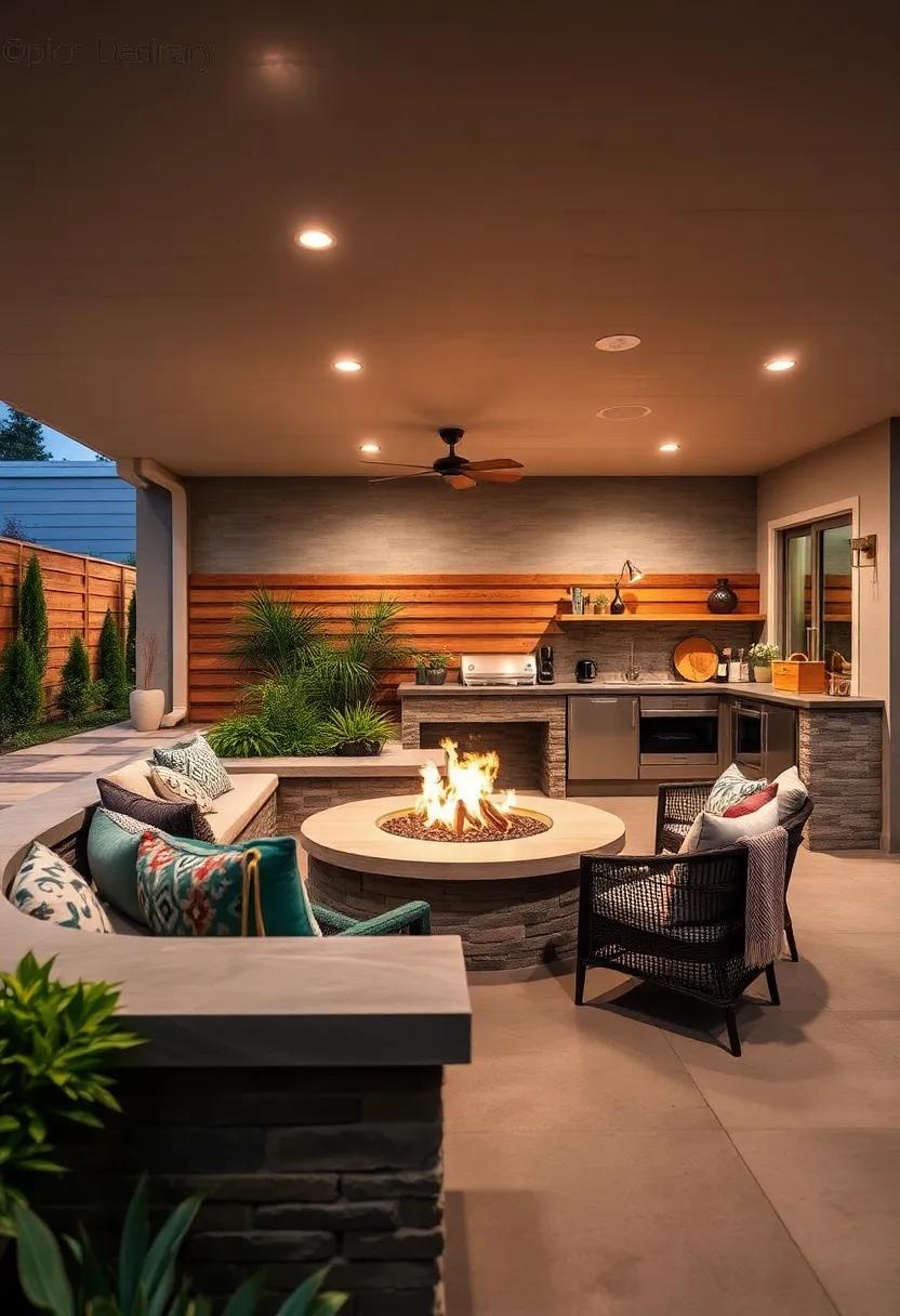 Fire Pit Integration: Consider designing your ‌bench ​around a fire pit for warmth and ambiance, making ⁤evenings ⁣cozy and inviting