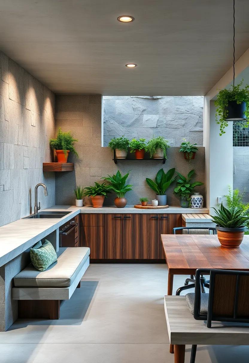 Herb Garden Integration: Incorporate pots or⁣ wall gardens for fresh herbs directly at your fingertips while cooking outdoors