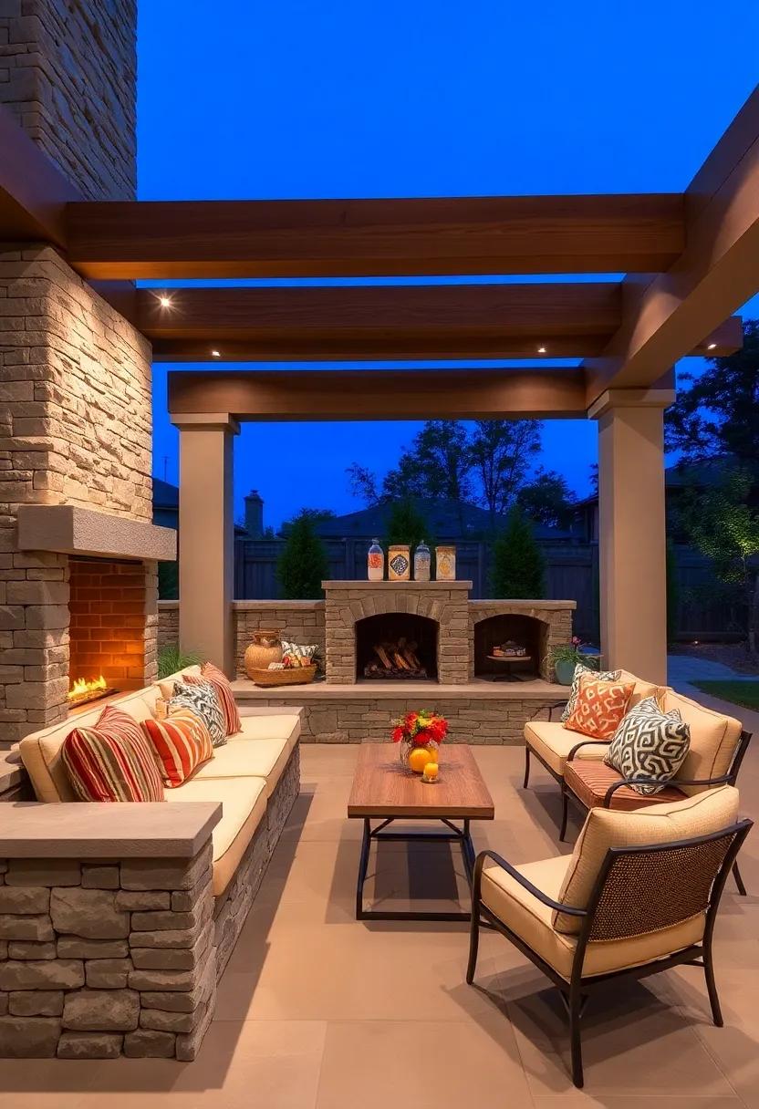 Stone Fireplaces: Complement your outdoor kitchen with a stone fireplace,‌ enhancing the‍ aesthetic while offering warmth on cooler nights