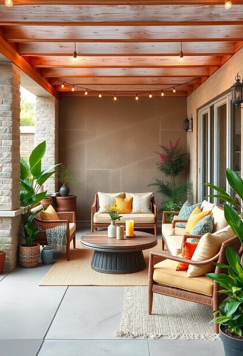 Create​ a themed setup: Design your patio‌ around a specific theme – like a tropical escape or rustic retreat – using cushions and ⁣throws that match ​your vision