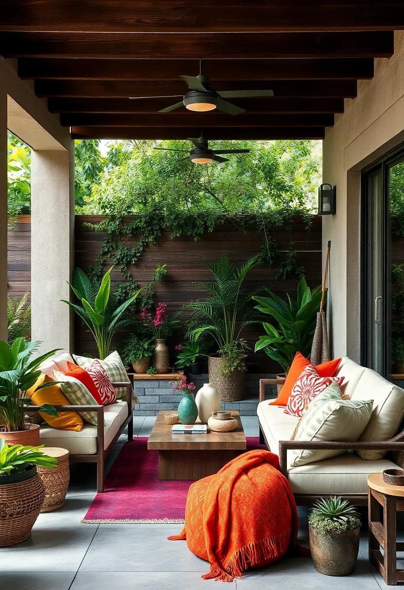 Embrace‌ the ⁤power ‍of color: Layer vibrant‌ cushions in⁢ different shades and patterns to create a lively ambiance that draws you⁢ outdoors