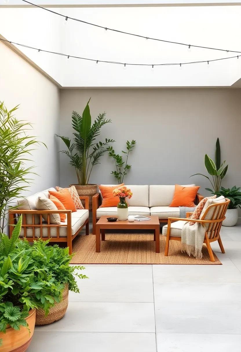 Focus on minimalism: ‍Use a simple ​color palette and streamline cushions and throws for a clean​ and sophisticated outdoor look that’s easy to maintain