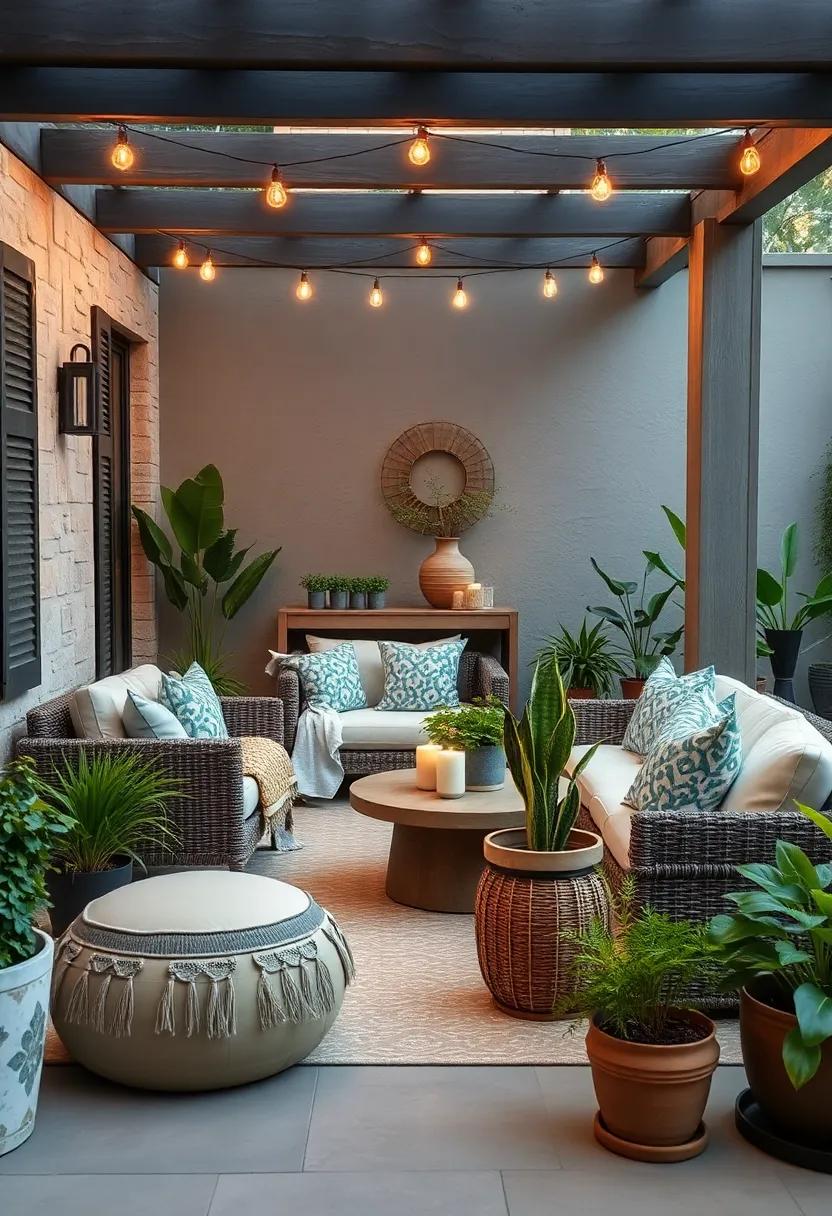 Layer up⁤ decorations:⁣ Drape ‌throws over‌ furniture and ‌mix with potted⁤ plants to enhance⁢ your patio’s aesthetic with ‍a touch of greenery