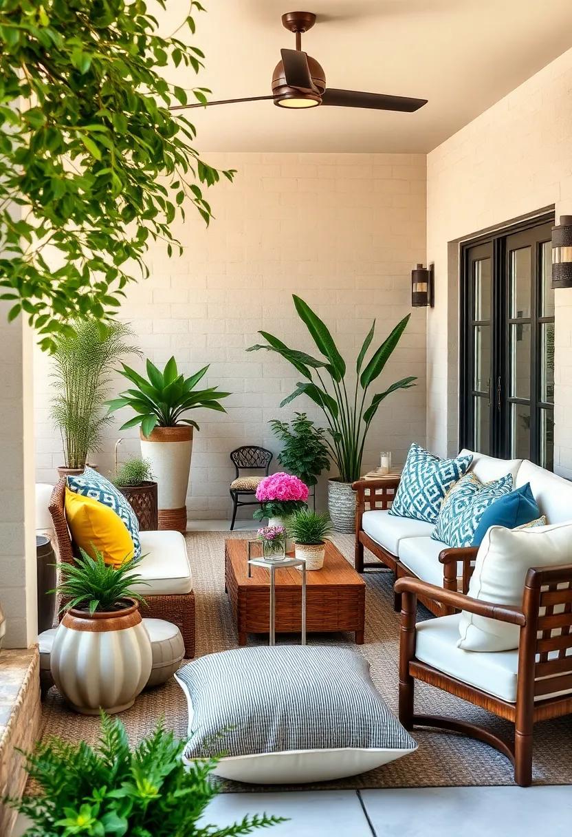 Mix cushion shapes: Combine ⁣square, rectangular, and round cushions ‍to create a dynamic arrangement ‍that adds visual interest ​to your patio