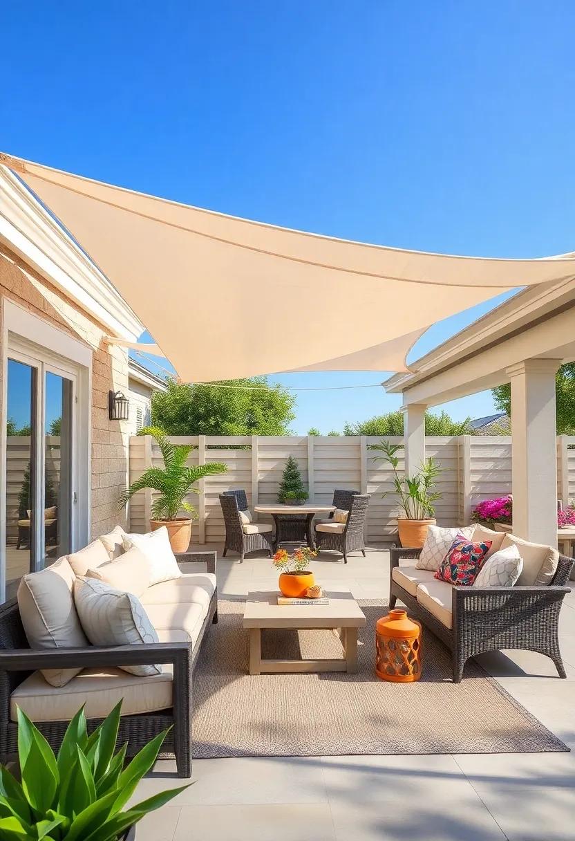 Design a cohesive outdoor theme by matching your shade ⁤sails with outdoor cushions and accessories for a‍ pulled-together look