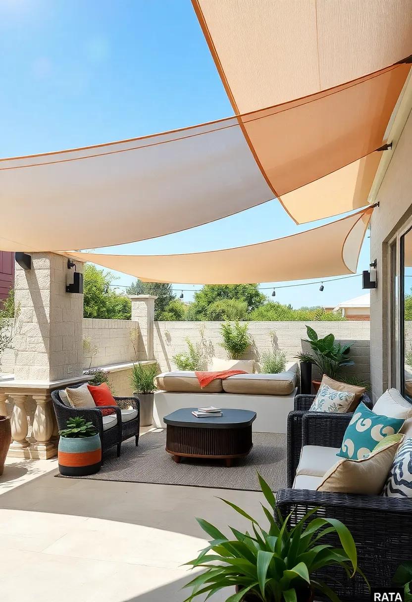 Use transparent or translucent shade sails​ to​ maintain sunlight while providing⁢ shelter from harsh ​UV rays