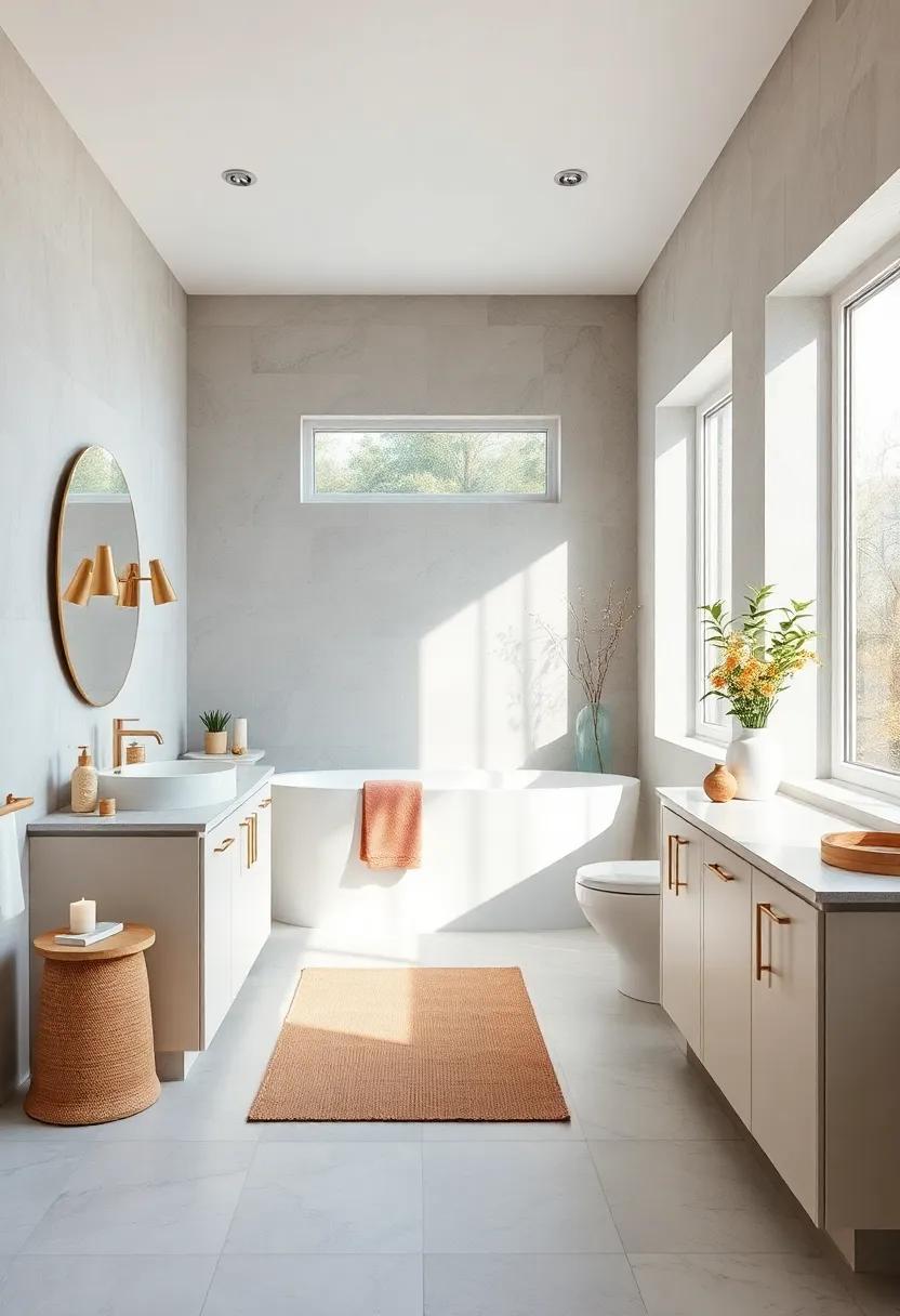 Create a ⁣serene oasis with soft pastel cabinetry, complemented by ‍natural ‌light streaming through oversized ‌windows, bathing the room in a gentle glow