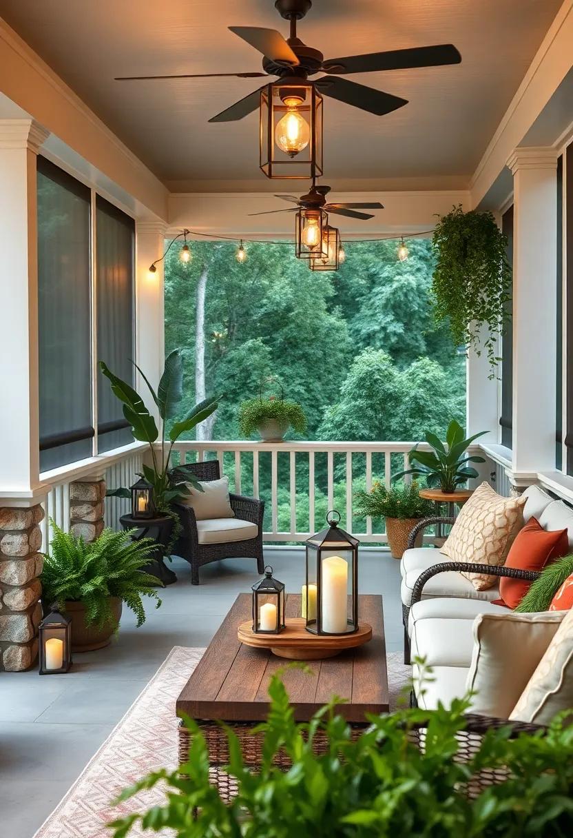 Vintage Lanterns: Illuminate your porch with ⁤vintage lanterns that evoke a serene, ambient glow during ⁢evening gatherings
