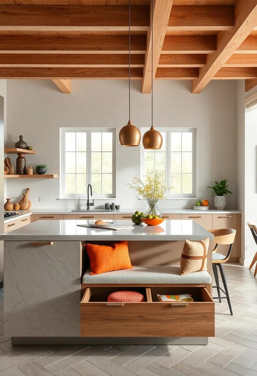 Drawer ⁤Seating: install drawers in⁣ your⁤ kitchen island that can be transformed ⁤into ⁢seating spaces, cleverly⁣ maximizing every inch