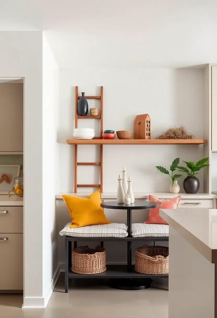 Ladder ​Shelf Seating: Employ a‍ decorative ladder shelf as seating for kids alongside ‌storage, seamlessly combining‌ function⁢ with flair