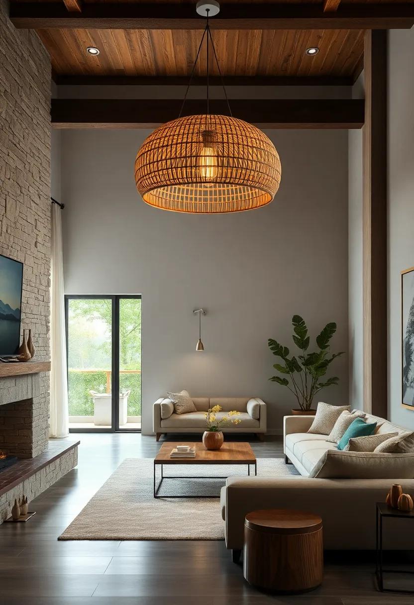 Large Bamboo Bowl Light Fixture⁢ – A‍ unique choice ‍that commands ⁤attention, ‌illuminating your space with​ an ‌organic touch