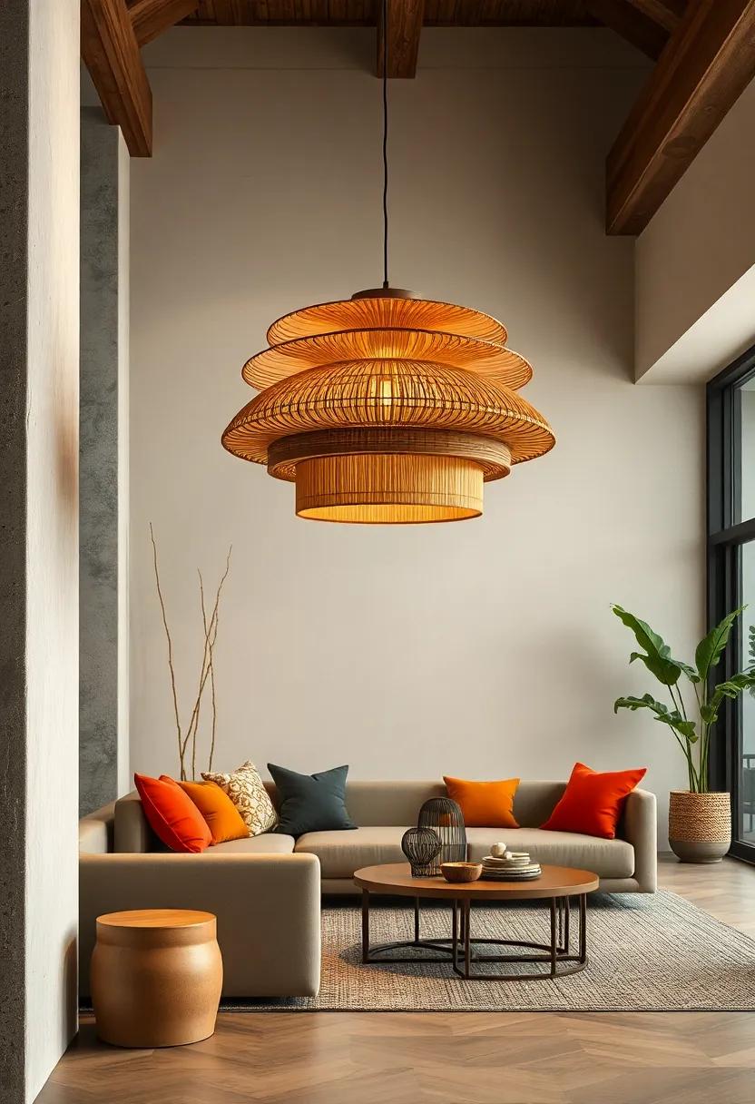 Multi-Layered Bamboo Pendant – Intriguing ​layers‍ create depth ⁣and ⁢style, making ​this pendant a true‌ conversation starter