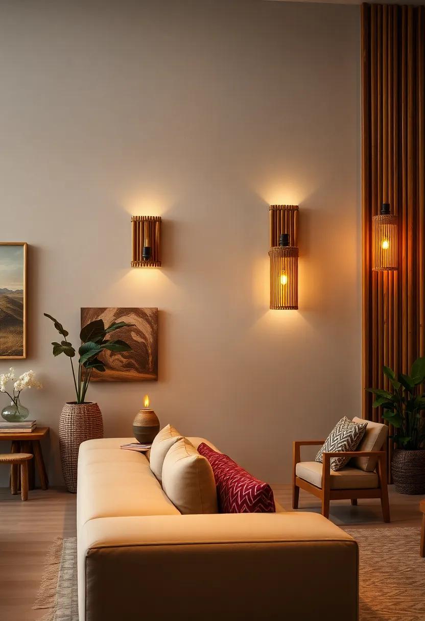 Rustic Bamboo⁢ Wall Sconces – ‍These ‍handmade​ sconces combine artistry‍ with function, adding character and warmth to your walls