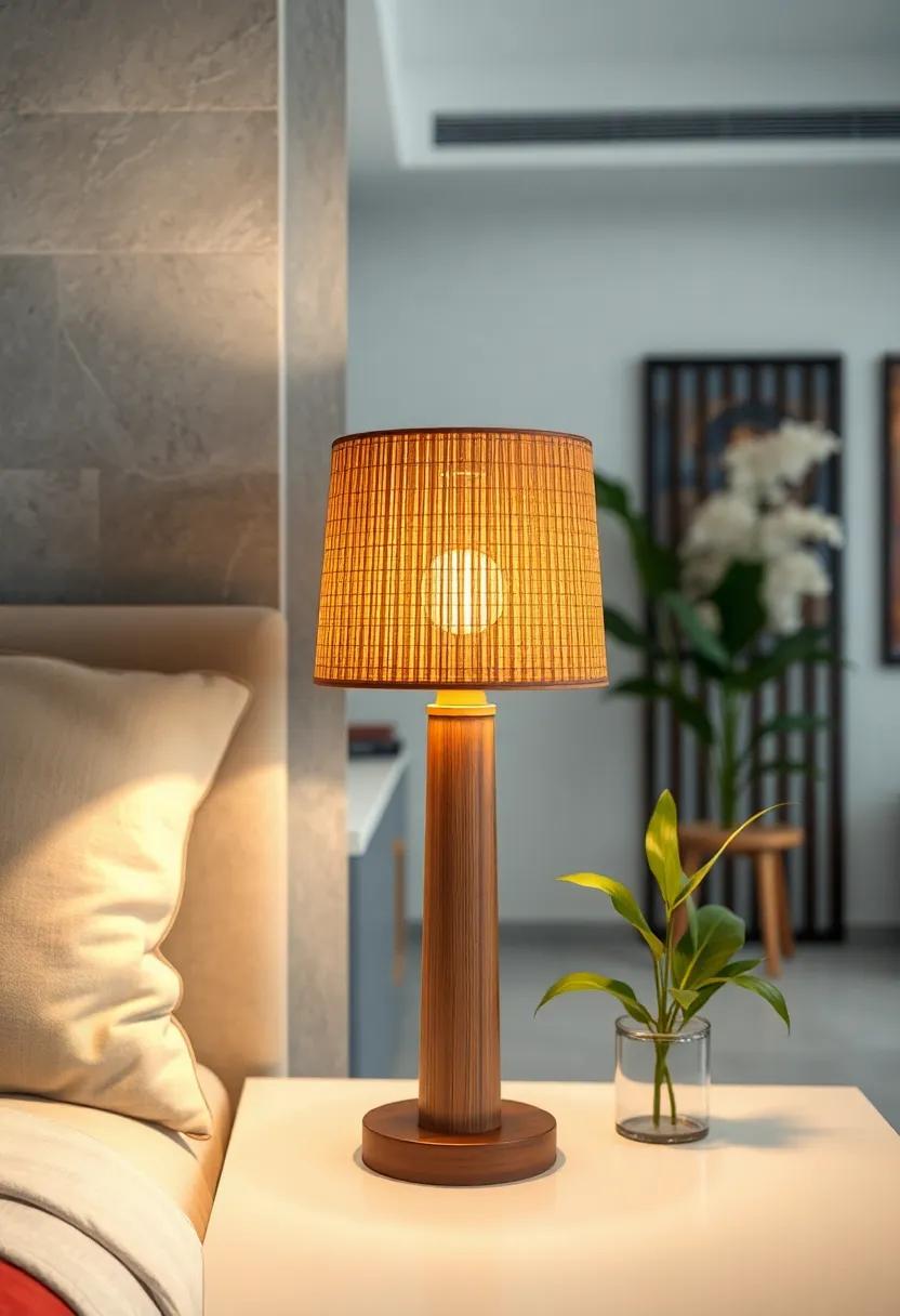 Tapered Bamboo table Lamp – A chic ‍and slender‌ design for ⁣bedside tables ⁤or desks,‌ providing stylish illumination without taking ⁤too much space
