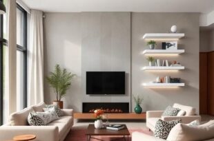27 Stunning Ideas for Decorating Your Living Room with White Floating Shelves