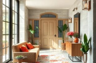 29 Charming Grandmillennial Entryways Adorned with Floral Rugs for a Timeless Touch