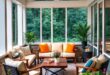 27 Stylish Small Screened Porch Ideas Featuring Space-Saving Foldable Furniture