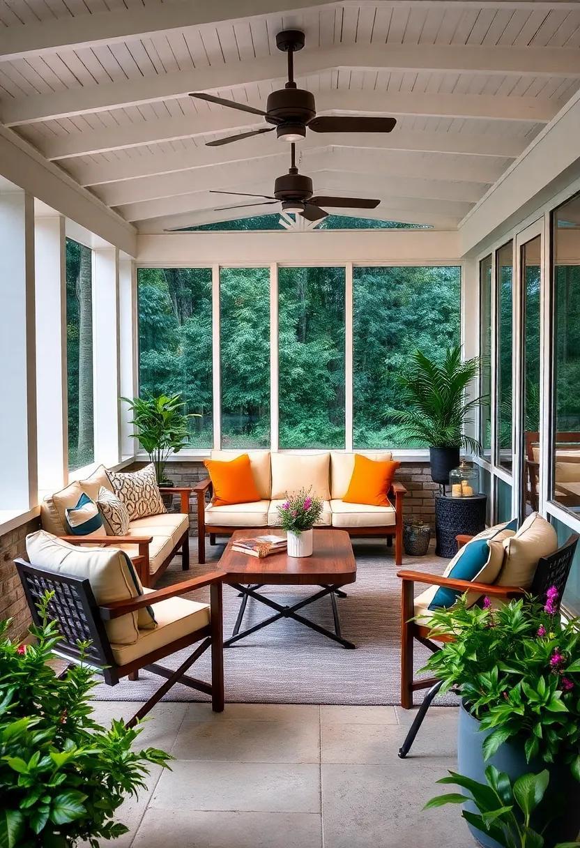 27 Stylish Small Screened Porch Ideas Featuring Space-Saving Foldable Furniture