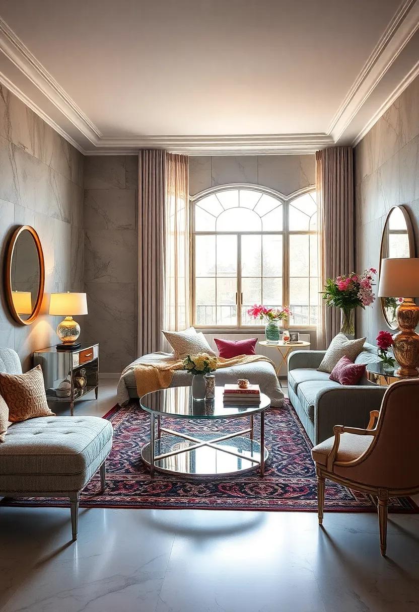 Revel in eclectic decor through⁣ a⁣ mix ‍of ⁣mirrored and ‍non-mirrored elements⁤ that together create ‍a unique yet cohesive visual narrative
