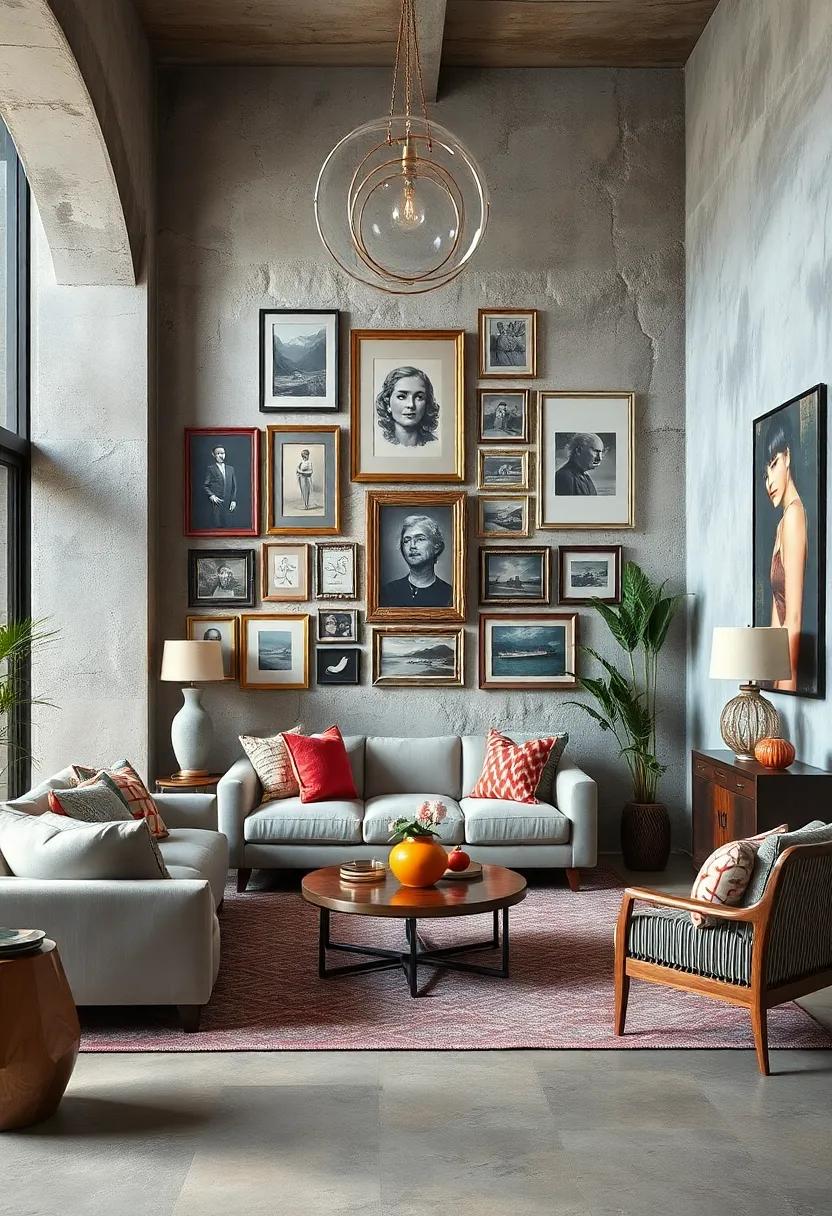 Create a Gallery Wall: Feature a combination of contemporary and ⁣vintage ​frames ‌to create an engaging focal point