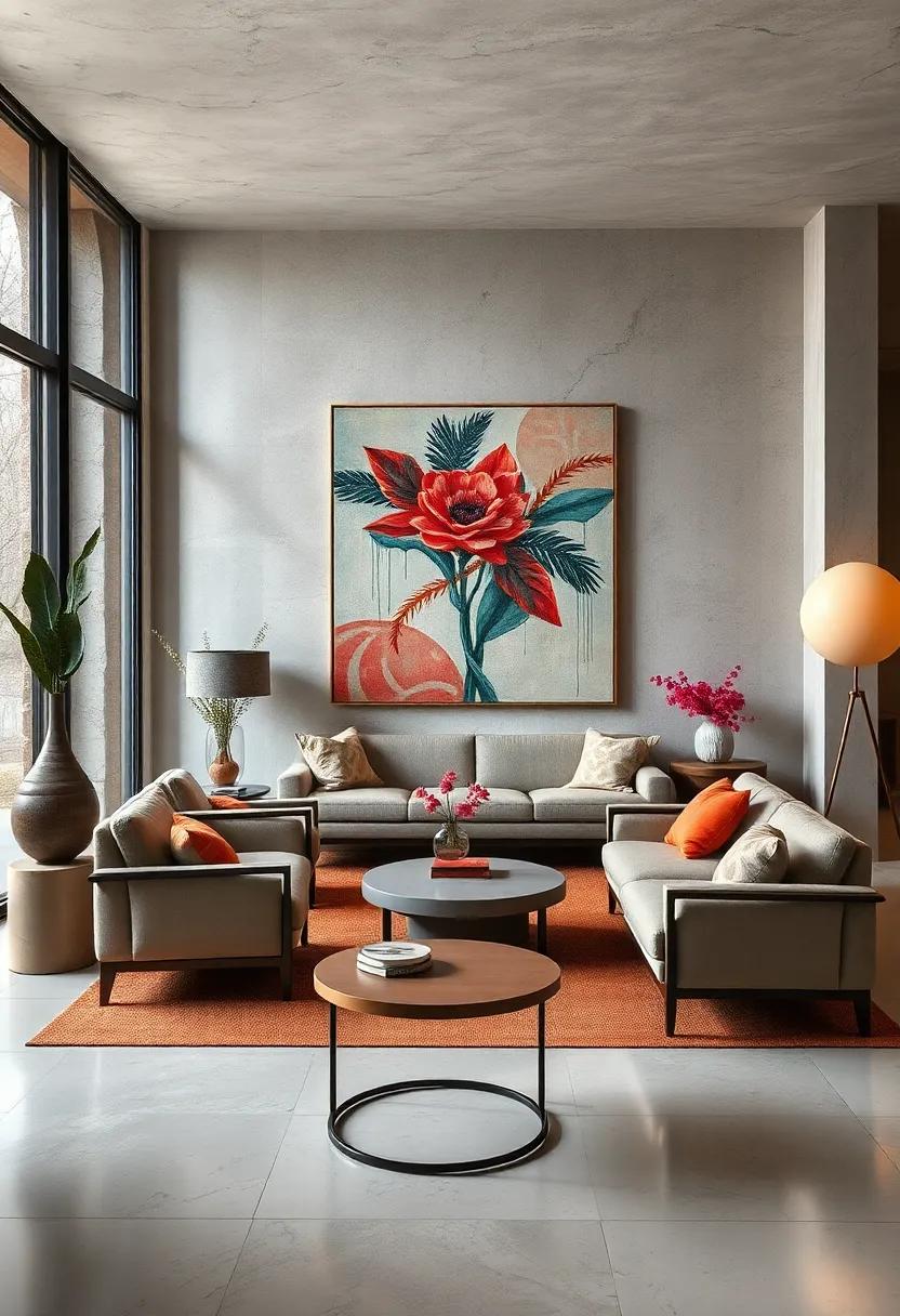 Curate Art Carefully: Select contemporary⁢ artwork that speaks to your personal‌ style ⁢while harmonizing⁣ with eclectic pieces