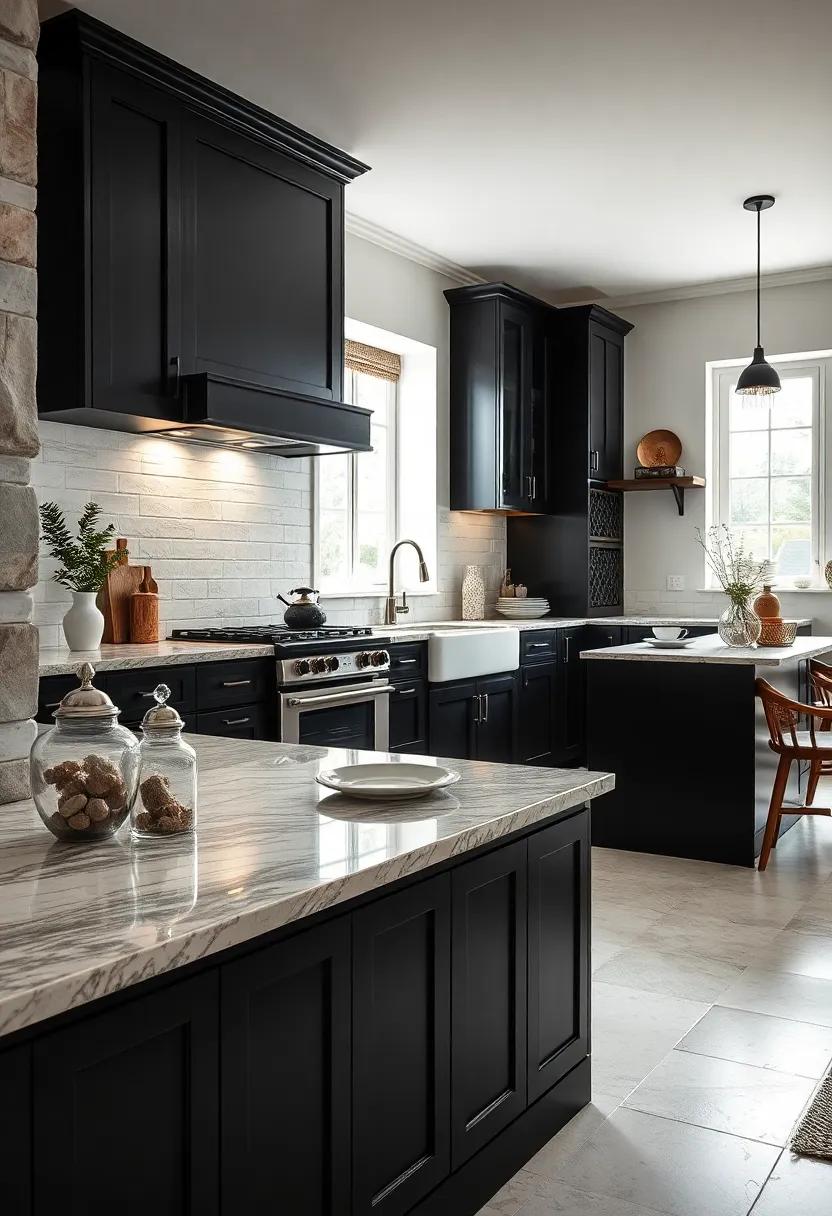 Classic Black and White: See how espresso cabinets effortlessly work within a classic black and white⁣ kitchen, providing⁣ a touch of elegance and ‌timeless ⁣style