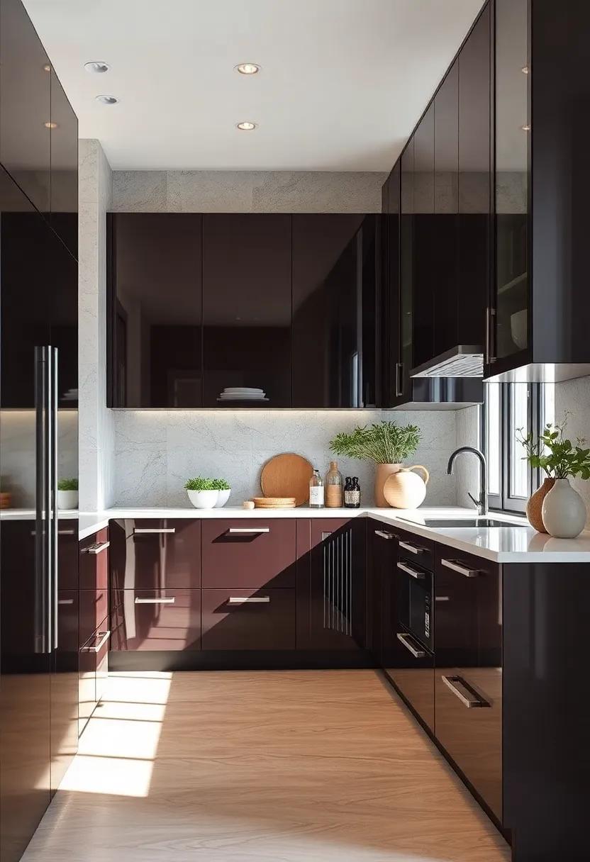 Glossy finish Galore: Delve into high-gloss espresso cabinets that ‌reflect light beautifully, adding depth and vibrancy to your kitchen‌ while‍ making it ⁢feel more expansive