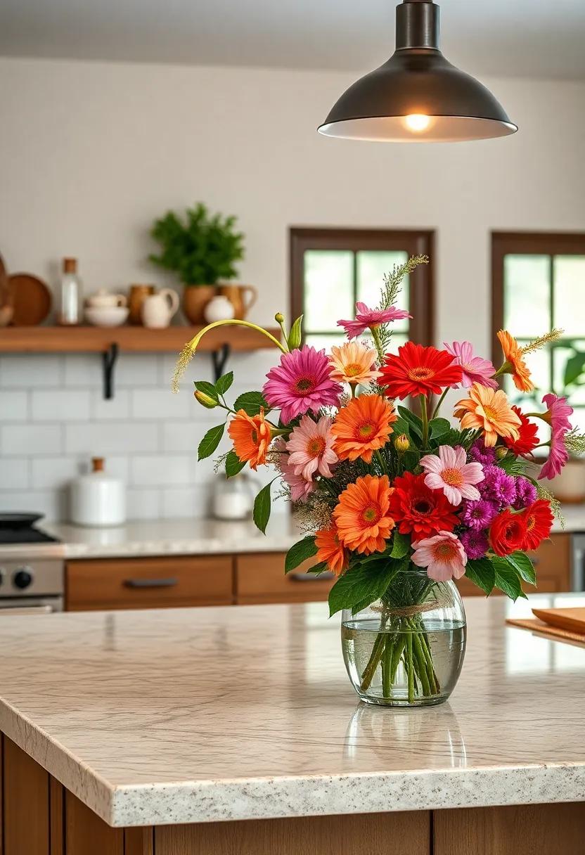 Fresh Flowers:⁣ Place a​ vase ⁢of fresh flowers on the counter⁢ for a touch of ‌natural⁢ beauty. choose seasonal blooms that evoke a sense‌ of tranquility and⁢ freshness