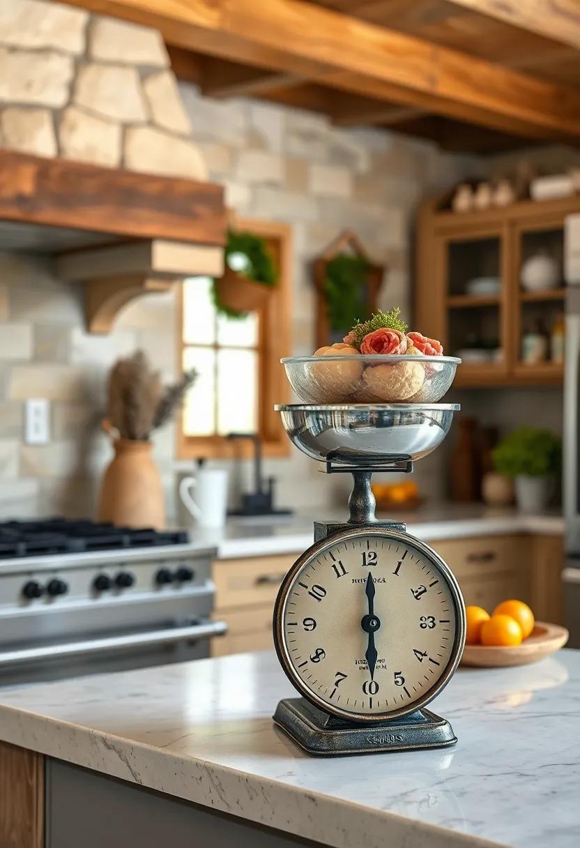 Vintage scale: Incorporate a vintage kitchen⁣ scale as both a decor piece and a functional tool. ‍It evokes nostalgia ​and adds character to your culinary space