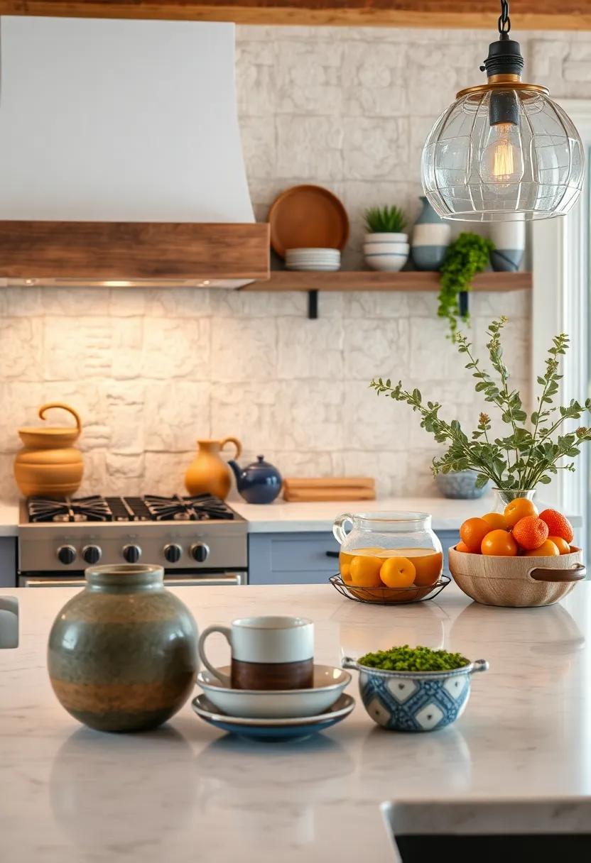 Handmade⁢ pottery: invest in handcrafted pottery for holding utensils or serving as ⁤a⁤ decorative accent. The unique designs and textures enhance⁤ the ‍farmhouse ‌vibe