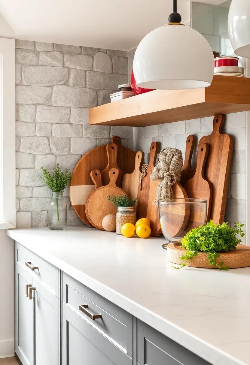 Wooden Cutting ‍Boards: Display a variety‍ of wooden cutting boards in different sizes. They not ‌only serve a practical purpose but also create a warm, inviting atmosphere