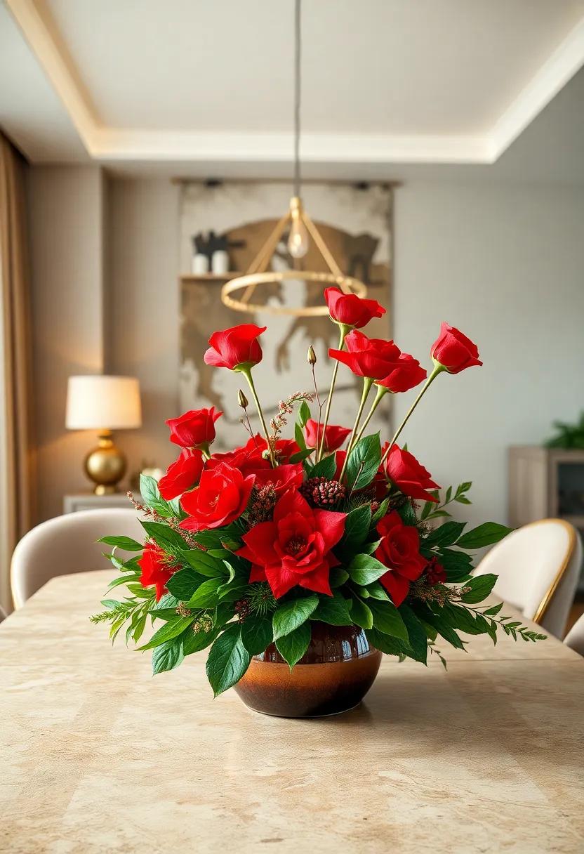 Festive Red Flowers: Infuse a holiday feel with a combination ⁢of red⁤ roses and poinsettias, beautifully ⁤arranged to evoke warmth and cheer