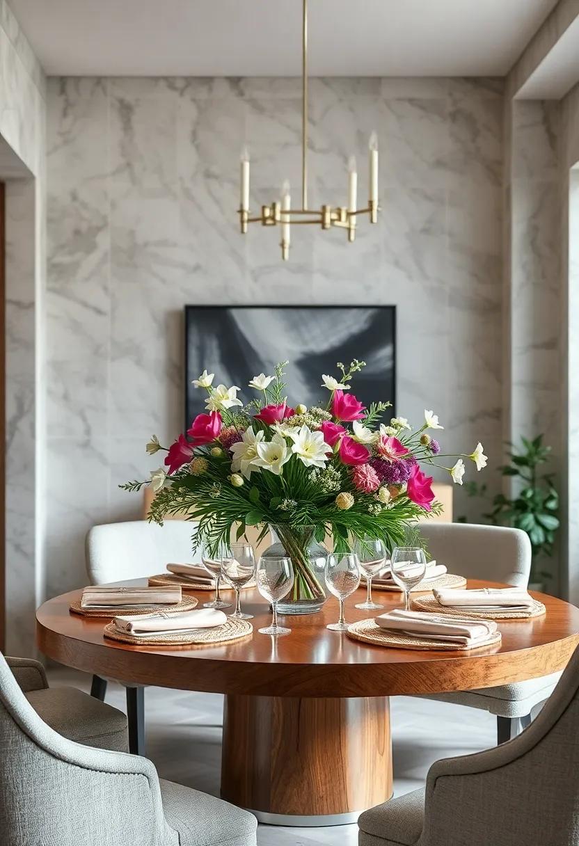 winter Wonderland: Utilize winter ​flowers such as amaryllis and paperwhite narcissus, accented with evergreen foliage for a fresh seasonal touch