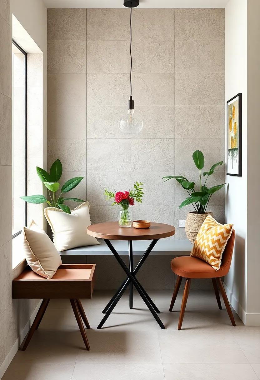 The Chic Bistro Table – Compact yet stylish, this bistro​ table folds to make​ the most out ⁤of small⁢ nooks in‌ the kitchen or dining area