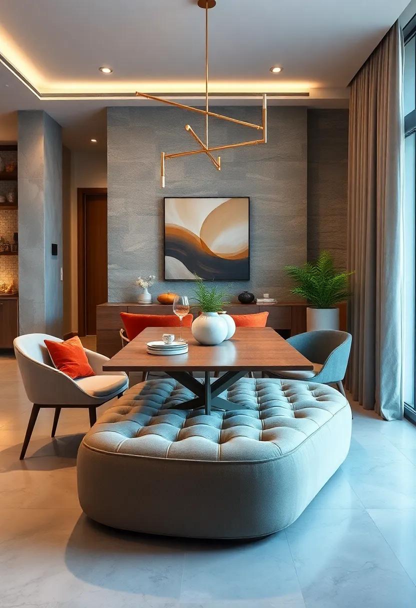 The Ottoman⁣ dining⁤ Table – Blending function and style, this multi-use ottoman doubles as a dining table that folds out to provide ⁣ample surface area