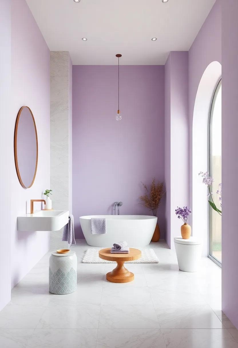 Utilize Lavender Paint​ in Small Spaces: Experiment with lavender walls or accents in bathrooms or small ‌nooks to infuse charm without overwhelming the area