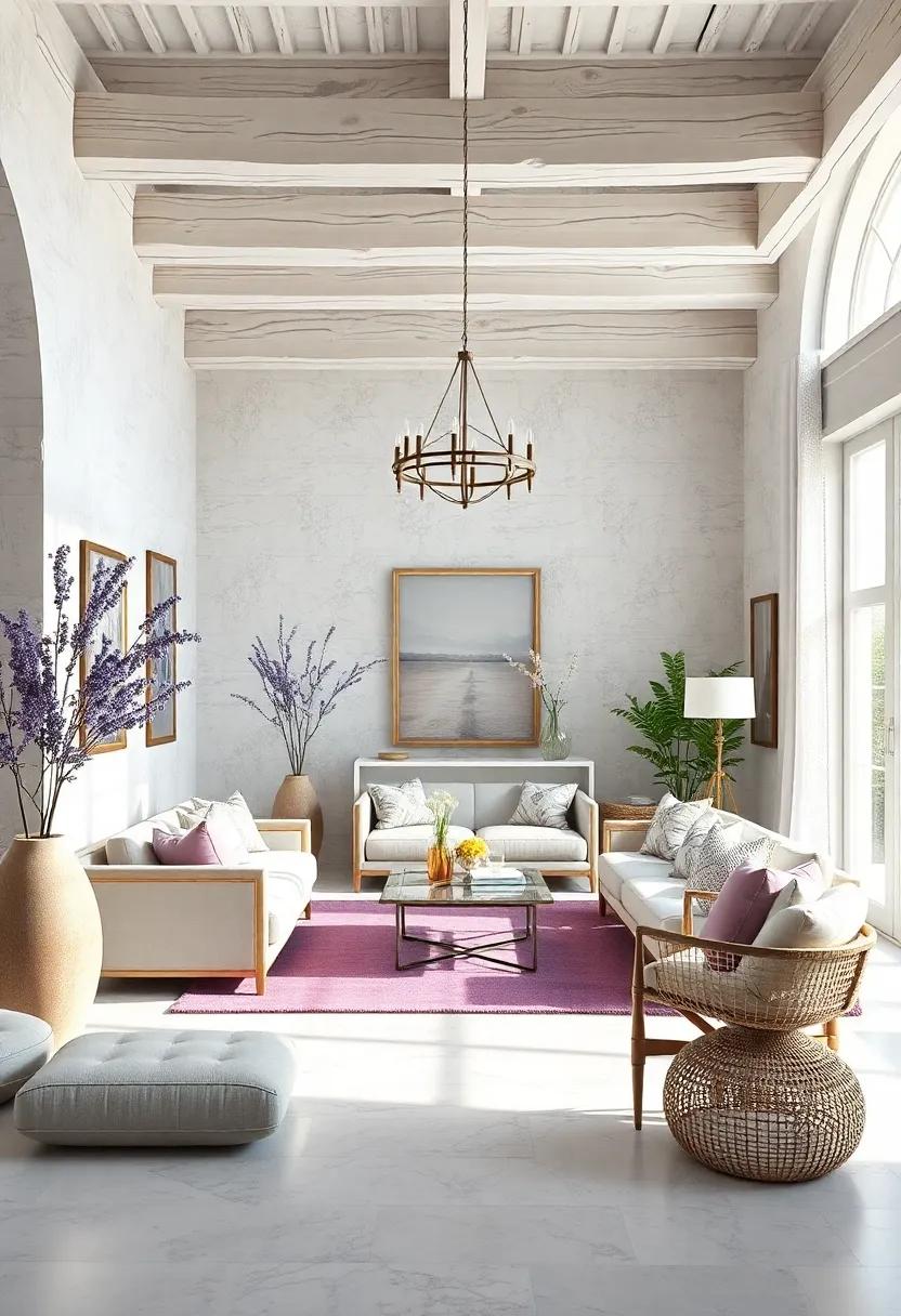 Choose Whitewashed Wood Elements: Incorporate whitewashed wooden furniture​ or beams to create a rustic yet refined atmosphere