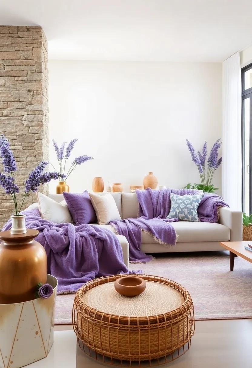 Enhance Cozy Spaces ⁢with Lavender Throws: Drape soft lavender blankets over sofas or beds to create inviting, layered decor