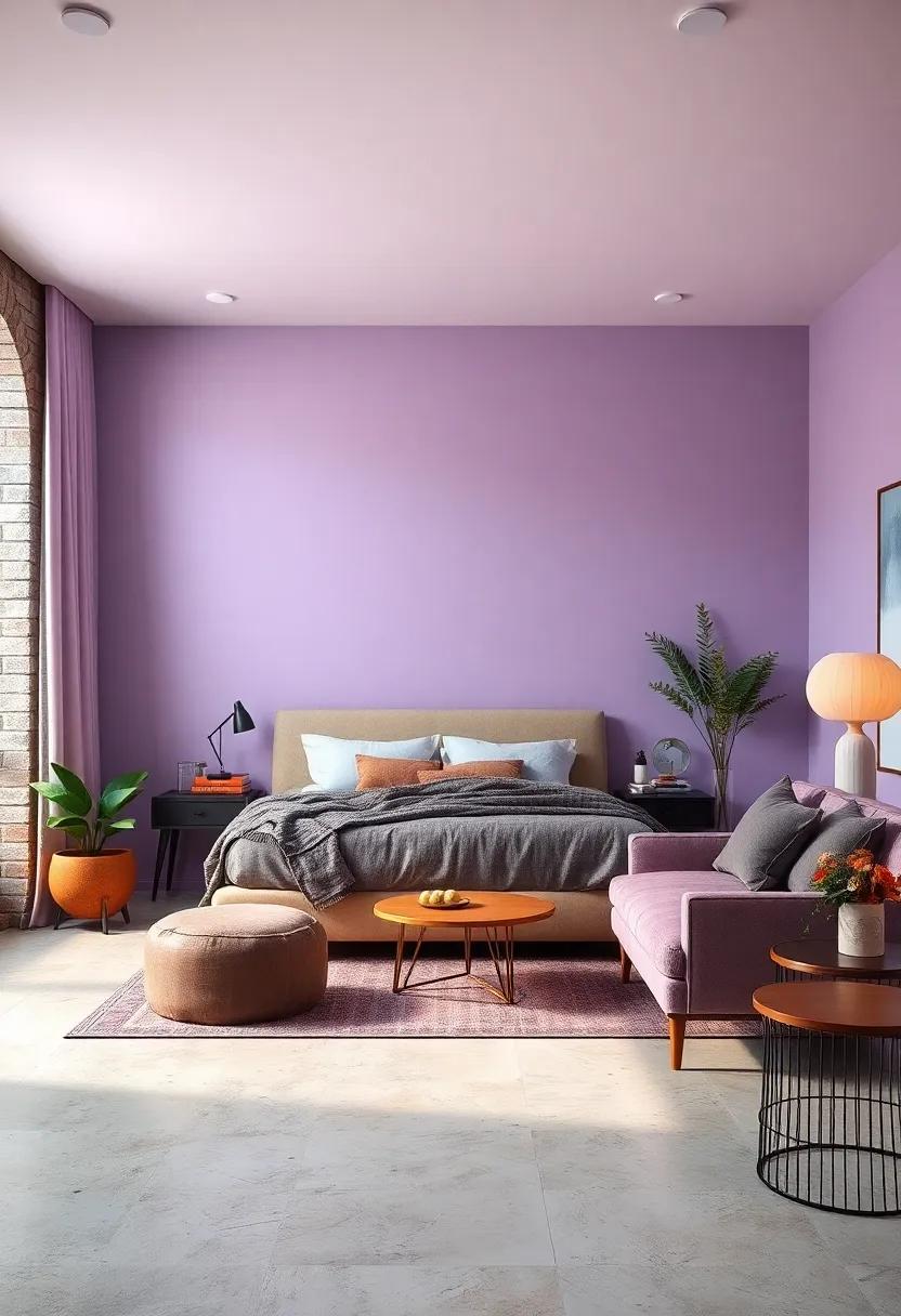 lavender Mist: Combining the​ calming properties of​ lavender‌ with a hint of mistiness, this color invites a peaceful ambiance that's perfect‌ for winding down