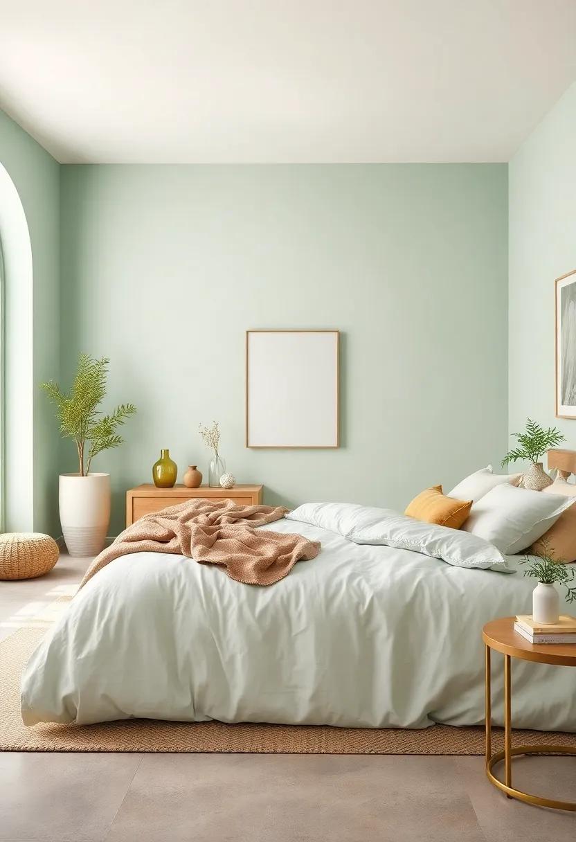 Pale Mint: Subtle yet invigorating, pale mint‍ infuses a fresh spin⁤ to any bedroom, encouraging relaxation in a lively way