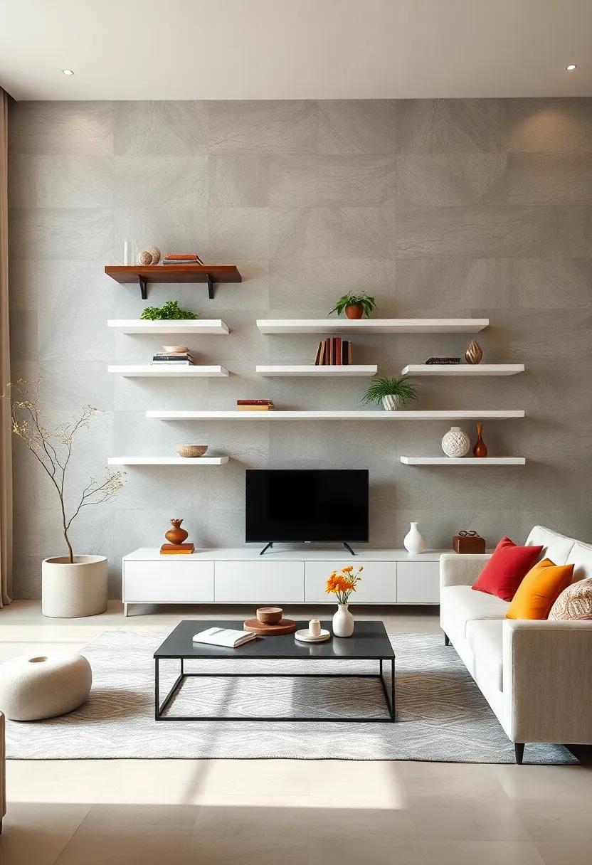 Artistic Installation:⁤ create an artistic focal point‍ by using shelves⁤ at different heights or angles, turning your wall​ into​ a ⁤unique art installation