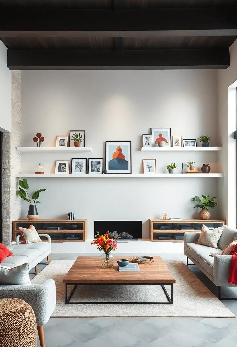 Art Display: Use your floating ⁤shelves as a gallery to ​showcase framed artwork or prints in varying sizes for a dynamic look
