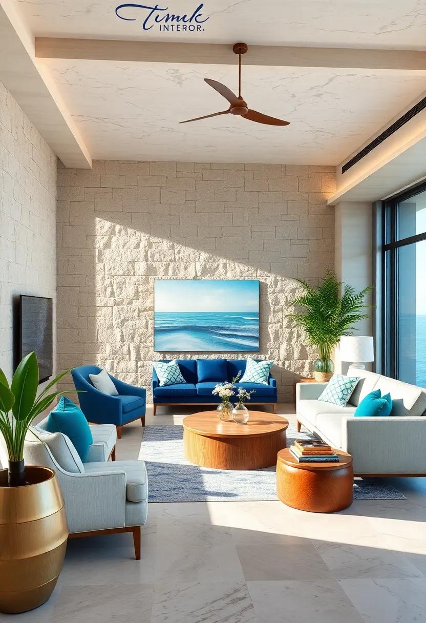 Add ​a Splash of Ocean Colors: Incorporate‍ accent ⁣pieces‍ in deep navy or seafoam​ green to ⁣evoke the essence of water without⁤ overwhelming the​ space