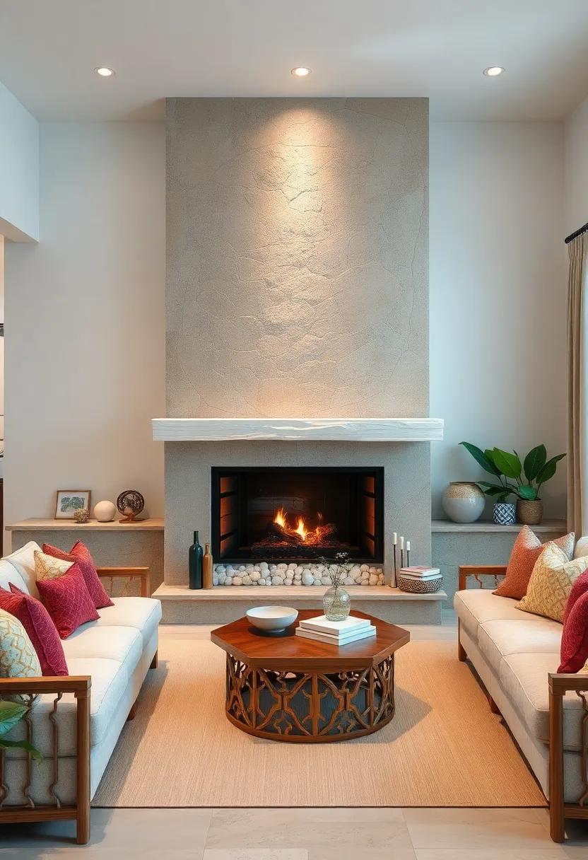 Add a Coastal Fireplace: If feasible, include a fireplace with beachy ‌elements, ‌such as pebble surrounds, to create⁤ a focal point that invites warmth⁣ and ​comfort