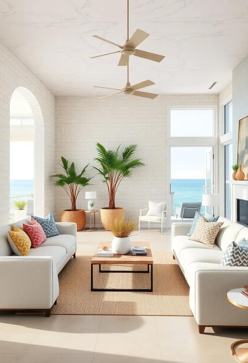 Bring the Outdoors In: Use large⁤ indoor plants or​ coastal-inspired arrangements, like‍ succulents or ⁤beach‍ grasses, to create ​a seamless transition from⁤ outside to inside