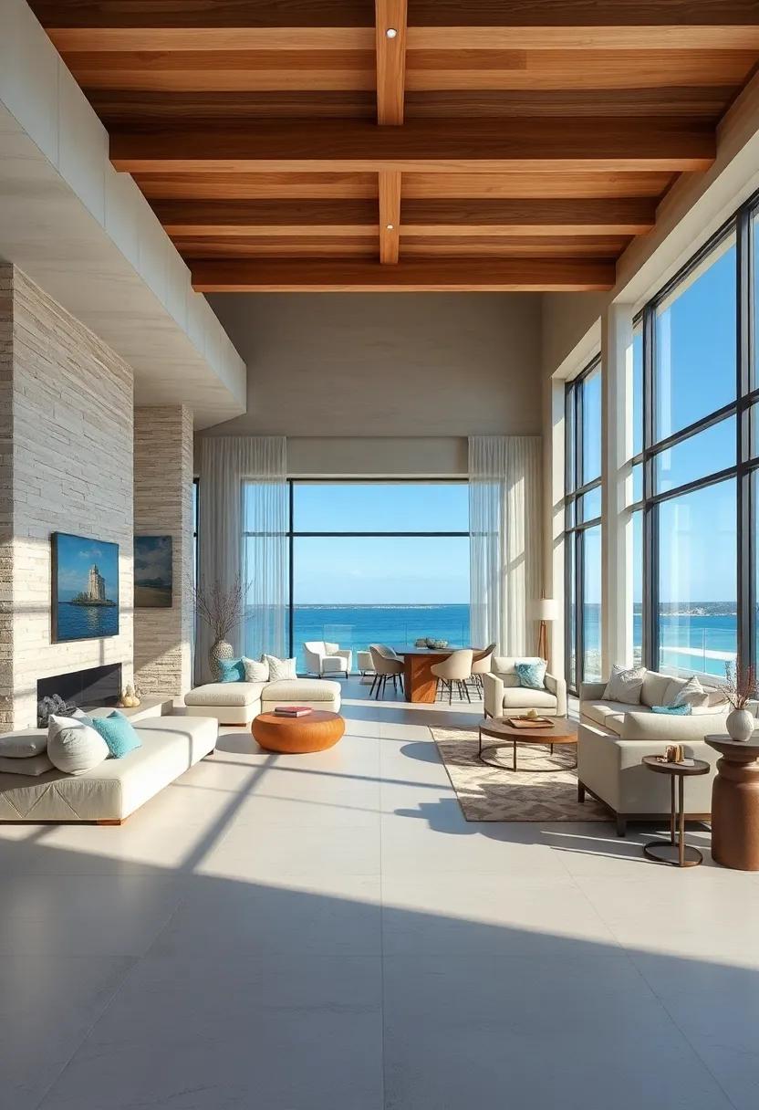 Create a ⁤Flowing Floor⁣ Plan: Open spaces ⁤with minimal barriers ‌allow for ⁢an uncluttered ​sense of‍ movement, mirroring the expansive feel ⁢of the seaside